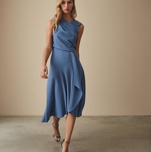 Reiss Marling gown dress slate blue Size 10 NWT
